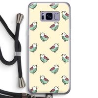 Vogeltjes: Samsung Galaxy S8 Plus Transparant Hoesje met koord