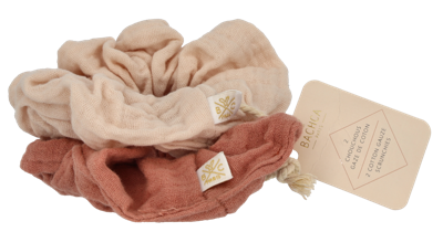 Bachca Paris Stretchy Cotton Scrunchie Set 2 stuk Haar Accessoires 2 pc