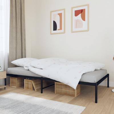 Bedframe metaal zwart 107x203 cm