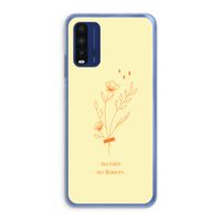 No rain no flowers: Xiaomi Redmi 9T Transparant Hoesje