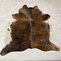 Koeienhuid bruin zwart wit brindle 225x210cm M/L