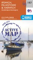 Wandelkaart - Topografische kaart 197 OS Explorer Map | Active Ipswich / Felixstowe / Harwich | Ordnance Survey