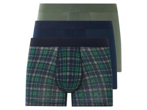 LIVERGY 3 heren boxers (Marine/geruit/grijs, M)
