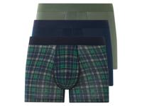LIVERGY 3 heren boxers (Marine/geruit/grijs, M)