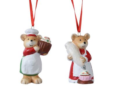 Muis terracotta l4.5b3.2h8 cm mlt a2 kerst - Decoris