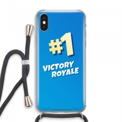 Victory Royale: iPhone XS Max Transparant Hoesje met koord