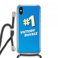 Victory Royale: iPhone XS Max Transparant Hoesje met koord