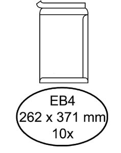 Envelop Hermes akte EB4 262x371mm zelfklevend wit 10stuks