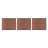 Schuttingpanelenset 526x146 cm HKC bruin