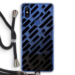 Zwarte vegen: Xiaomi Mi Mix 3 Transparant Hoesje met koord
