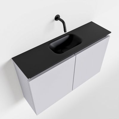 Toiletmeubel Mondiaz Ture | 80 cm | Meubelkleur Cale | Eden wastafel Urban Midden | Zonder kraangat