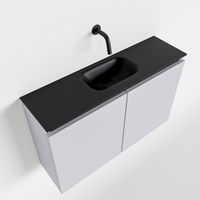 Toiletmeubel Mondiaz Ture | 80 cm | Meubelkleur Cale | Eden wastafel Urban Midden | Zonder kraangat