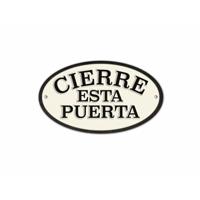 Plaat Magnet & Steel Cierre esta Puerta 16,3 x 9,5 cm