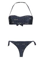 Emporio Armani bikini à logo imprimé - Bleu