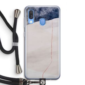 Stone White: Samsung Galaxy A40 Transparant Hoesje met koord
