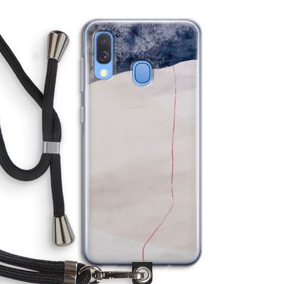 Stone White: Samsung Galaxy A40 Transparant Hoesje met koord