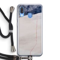 Stone White: Samsung Galaxy A40 Transparant Hoesje met koord