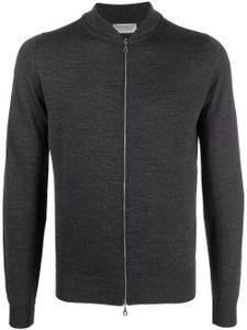 John Smedley cardigan à fermeture zippée - Gris