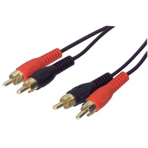 Valueline CABLE-612 audio kabel 1,5 m 2 x RCA Zwart, Rood