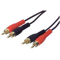 Valueline CABLE-612 audio kabel 1,5 m 2 x RCA Zwart, Rood