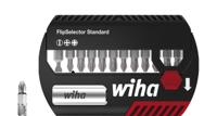 Wiha Bitset FlipSelector Standard 25 mm sleufkop, Phillips, Pozidriv 13-delig 1/4" met riemclip in blister - 39049 - 39049