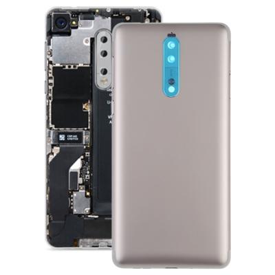 Batterij achtercover met camera lens & toetsen aan de zijkant voor Nokia 8 (goud)