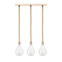 Home sweet home touw hanglamp Leonardo 3L Pear - helder