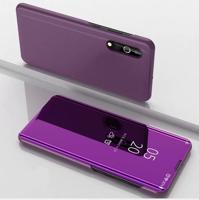 Galvaniseren spiegel horizontale Flip lederen case voor Samsung a2 kern met houder (paars)