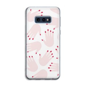 Hands pink: Samsung Galaxy S10e Transparant Hoesje