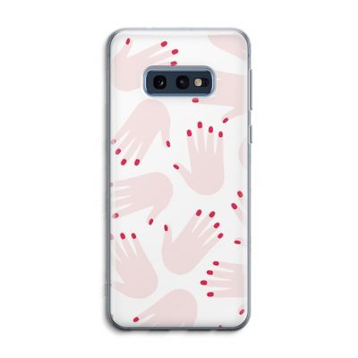 Hands pink: Samsung Galaxy S10e Transparant Hoesje