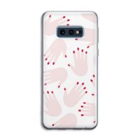 Hands pink: Samsung Galaxy S10e Transparant Hoesje