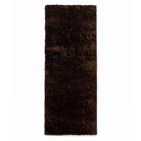 Tapeso Hoogpolige loper velvet - Posh donkerbruin - 80x300 cm