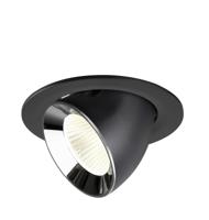 SLV InbouwspotNuminos Gimble L zwart/chroom 4000K - 40gr - 1009744