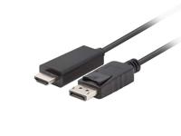 Lanberg CA-DPHD-11CC-0010-BK tussenstuk voor kabels DisplayPort HDMI Zwart