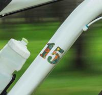 Fiets stickers Gepersonaliseerde bloemen - thumbnail