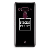 Negenduust black: HTC U12+ Transparant Hoesje