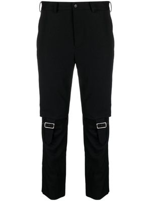 Black Comme Des Garçons pantalon skinny à détails de découpes - Noir