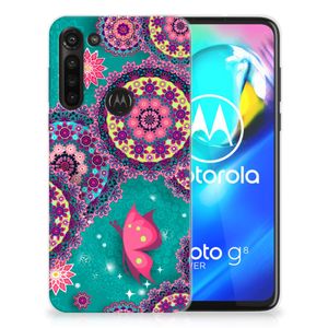 Motorola Moto G8 Power Hoesje maken Cirkels en Vlinders