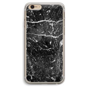 Zwart marmer: iPhone 6 Plus / 6S Plus Transparant Hoesje