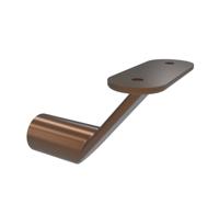 Bronzen schuine leuningdrager voor vlakke trapleuning (blind) - per stuk