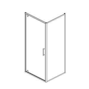 Best Design Douchecabine Baron H 90 Draaideur 90x90x200 cm 8 mm Helder Nano Glas Zwart