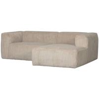 WOOOD Bean Chaise Longue Rechts - Ribstof - Travertin - 73x254x178