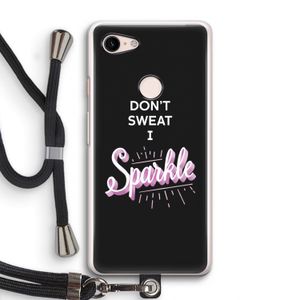 Sparkle quote: Pixel 3 Transparant Hoesje met koord