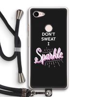 Sparkle quote: Pixel 3 Transparant Hoesje met koord
