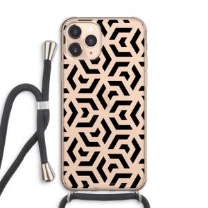 Crazy pattern: iPhone 11 Pro Max Transparant Hoesje met koord