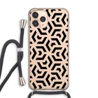 Crazy pattern: iPhone 11 Pro Max Transparant Hoesje met koord