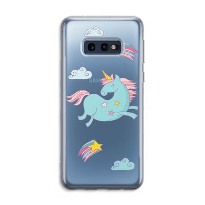 Vliegende eenhoorn: Samsung Galaxy S10e Transparant Hoesje