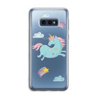 Vliegende eenhoorn: Samsung Galaxy S10e Transparant Hoesje