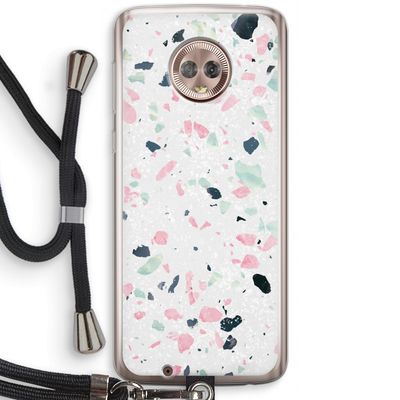 Terrazzo N°3: Motorola Moto G6 Transparant Hoesje met koord