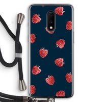 Framboosjes: OnePlus 7 Transparant Hoesje met koord